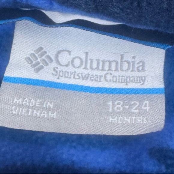 Columbia Vibrant Blue Patterned Fleece Jacket - Picture 7 of 7